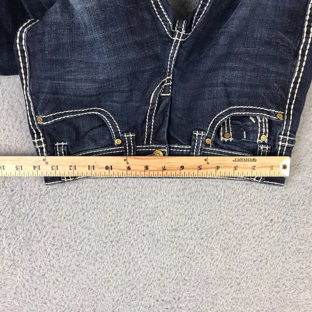 Rock & Roll Cowgirl Trouser Jeans Womens 25 (28x31) Dark Wash Western Flared - Picture 7 of 14